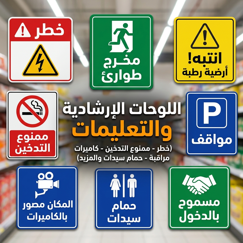 لوحات ارشادية وتعليمات