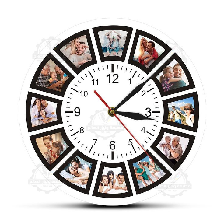 ساعة حائط دائرية لتخليد أجمل اللحظات العائلية ⏰📸✨